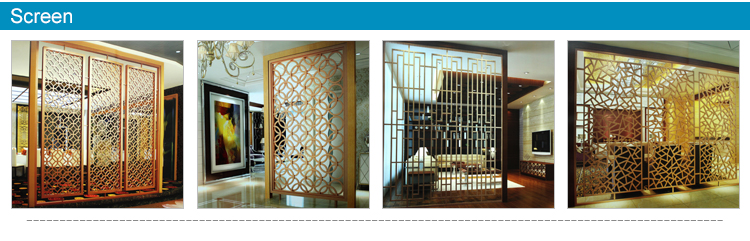 Foshan factory supply fixed metal art room divider