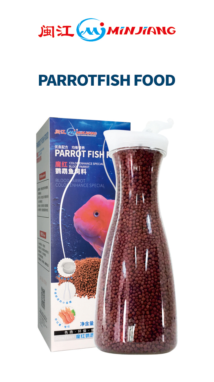 Minjiang parrot fish food for aquarium fish feeding factory cheap price red feeds