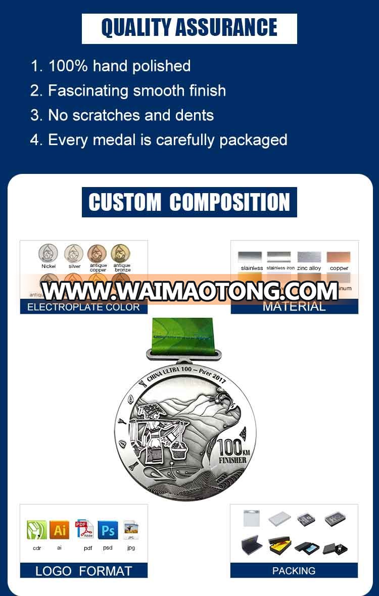 Oem zinc alloy sticker epoxy race winner trophie commemorative honor medal miraculous metal medal