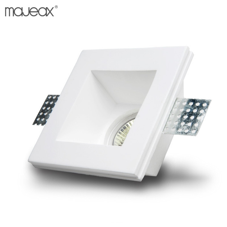 Modern Plaster Square Recessed LED Spotlight Ceiling Halogen Light