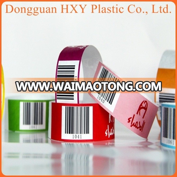 HXY Professional 4c tyvek wristbands printing for promotional gifts