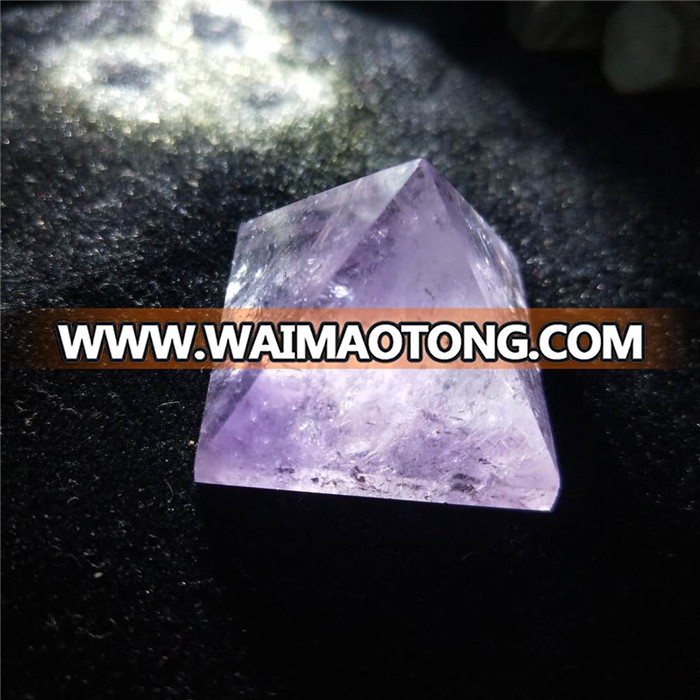 Flawless amethyst reiki pyramid for healing and metaphysical use