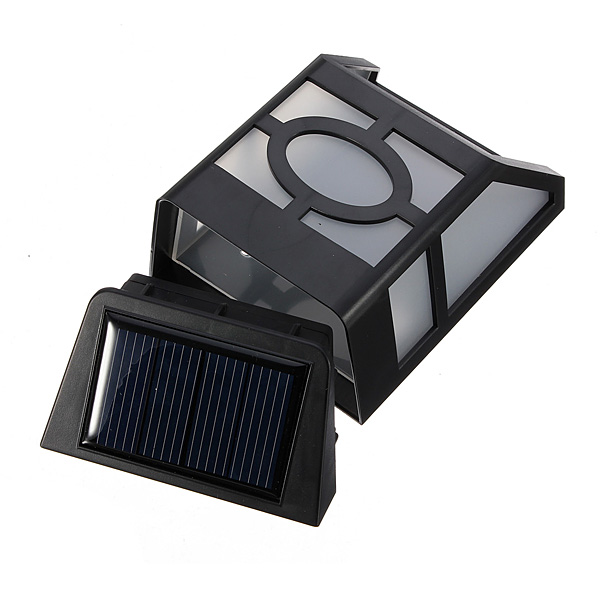 High quality plastic outdoor light  led small solar fences lights ,plastic black solar wall light for outdoor lighting use