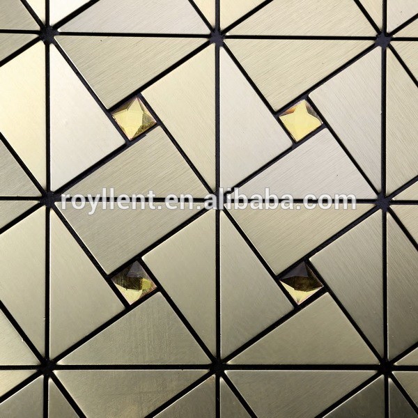 Wholesale modern house mosaic designs self adhesive wall tiles metal mosaic