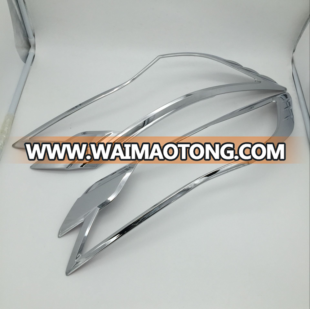 ABS chrome plastic front lamp cover accessories for 2016 Pajero sport / 2016 Montero