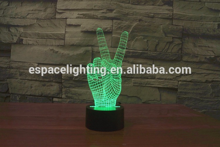 colorful 3D effective Led table lamp 3D led night Light