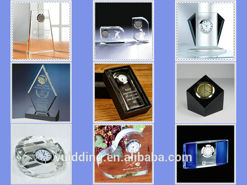 Cheap Clear Diamond Crystal Clocks For Wedding Small Gifts