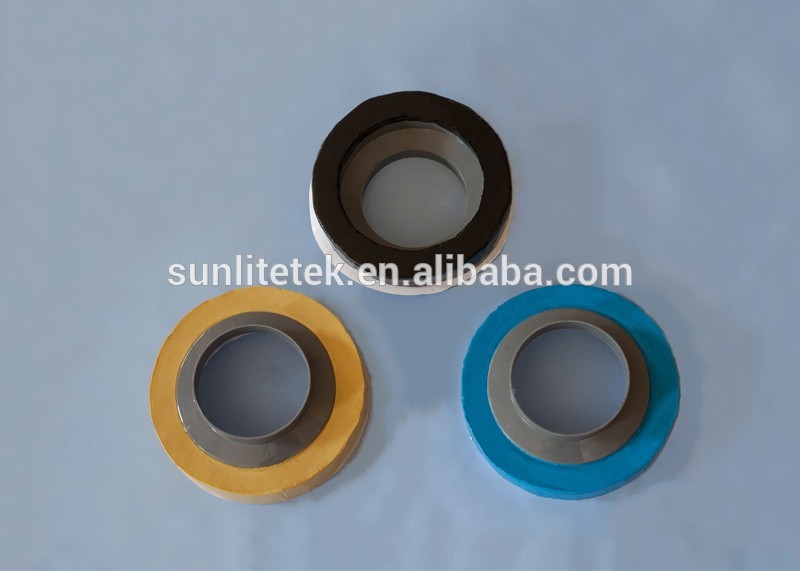 Non-wax toilet ring between the bowl and drain sealing ring