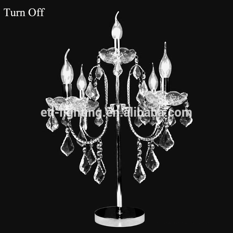 Hot sale bedroom crystal chandelier table lamp for hotel villa decor ETL32039