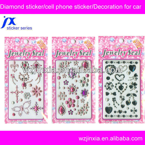 high quality glitter crystal bling stickers,DIY rhinestone diamond sticker