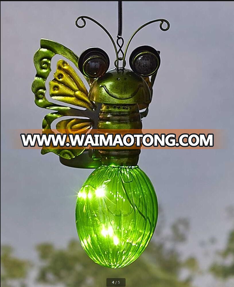 Green Solar Bouncy Bugs Light for Garden Decoration