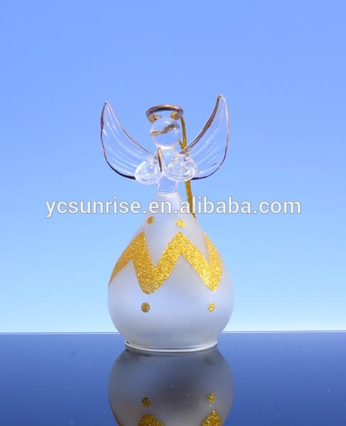 Glass mini angel figurine craft baubles wholesale