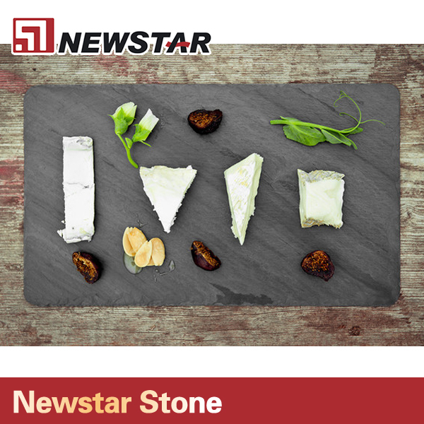 Black slate canape tray