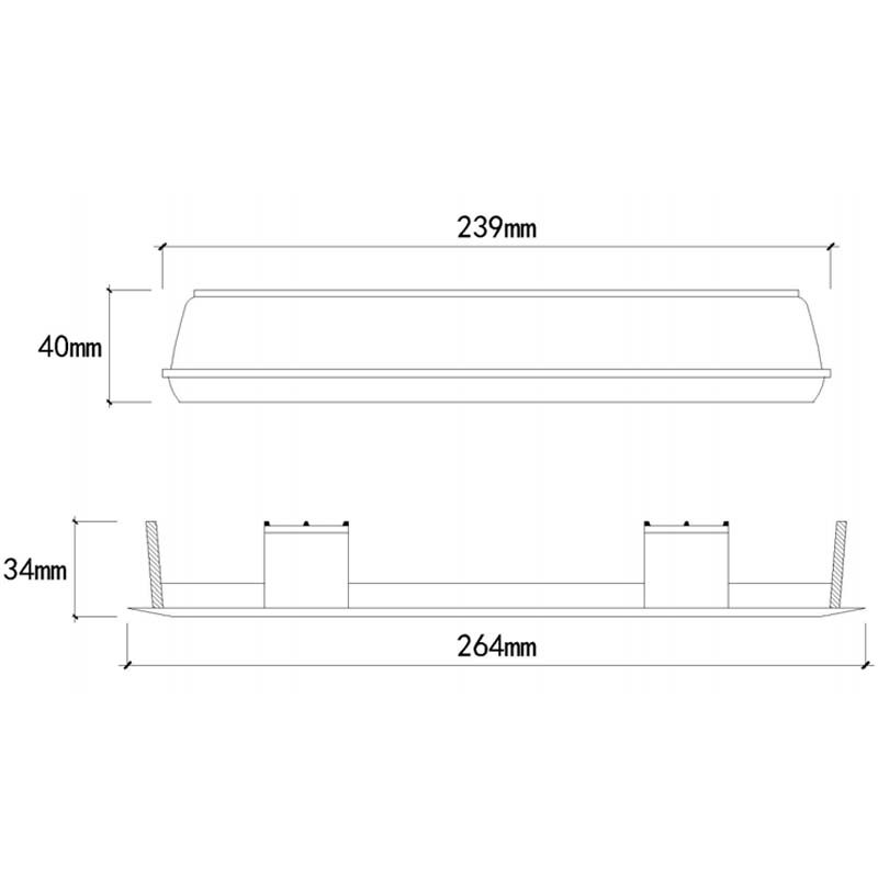 Ceiling Recessed Rechargeable LED Emergency Light