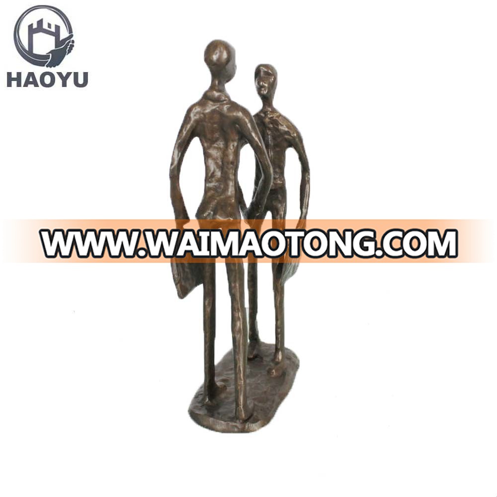 cast iron metal art sculpture for home decoration the cooperation