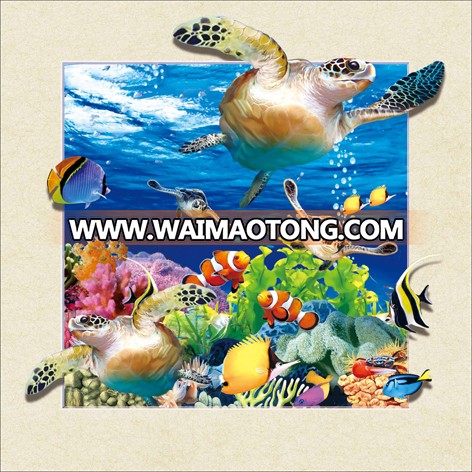 Lenticular turtle picture 5D sealife poster printing 5d picture