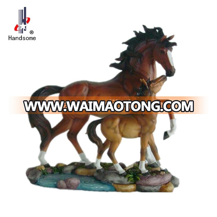 Beauty Handmade Indoor Horse Resin Animal Statues Home Decor Sculpture