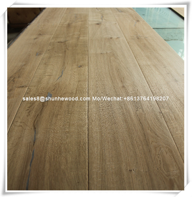 Rustic grade CDE smoked handscraped european oak multilayers engineered wood flooring