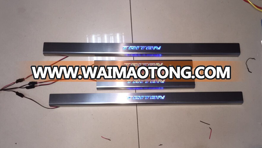 Sills plate LED stainless steel for 2015 NEW Triton L200