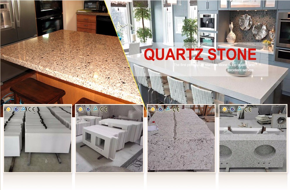 Wholesale artificial stone red sparkle quartz stone countertops