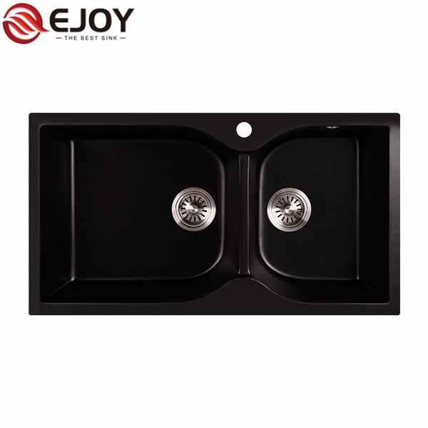 Ejoy High Quality Customized black american kitchen sink double bowl  XW880