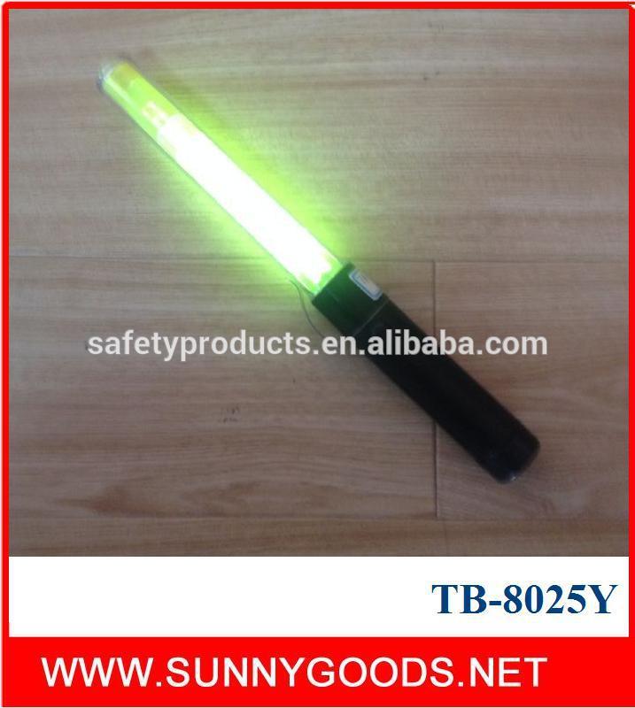 28cm yellow led light baton with torch