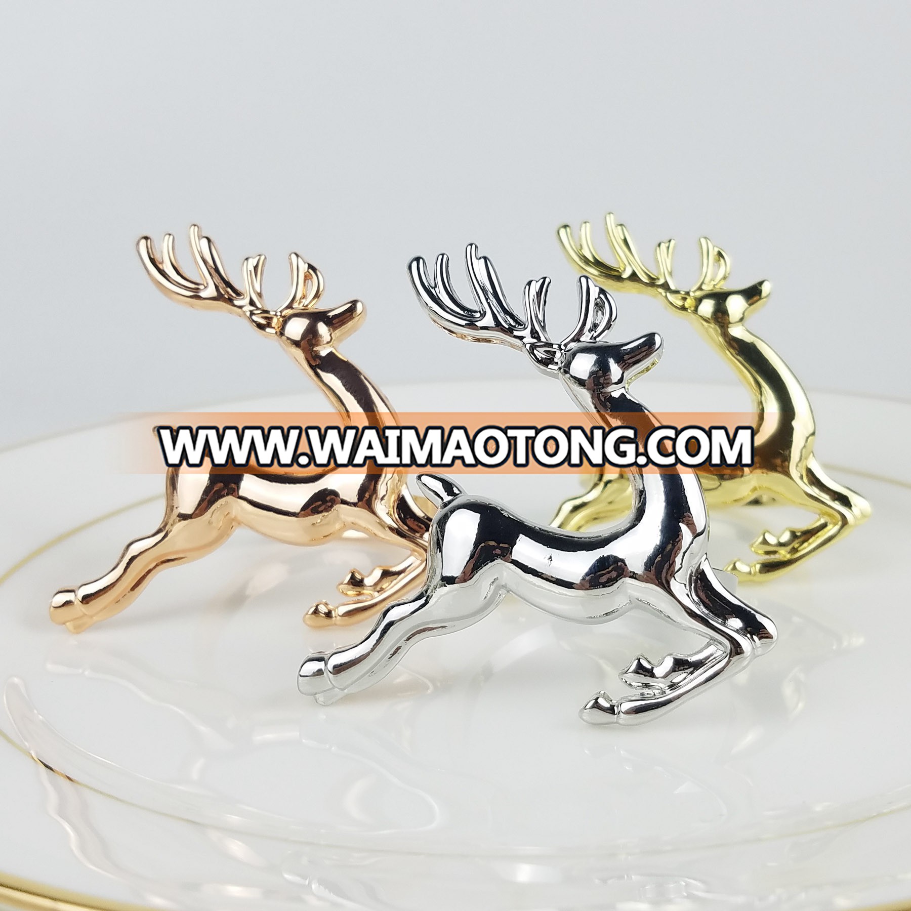 free shipping hot selling christmas reindeer napkin ring