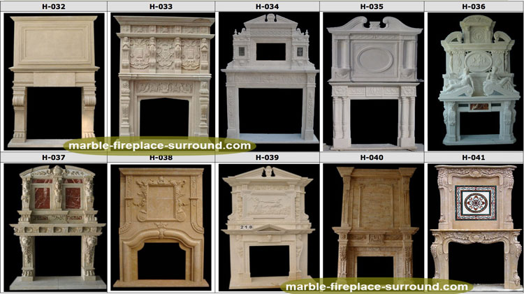 Freestanding Custom Size Stone Statue Carving Natural White Marble Fireplace Mantel For Sale