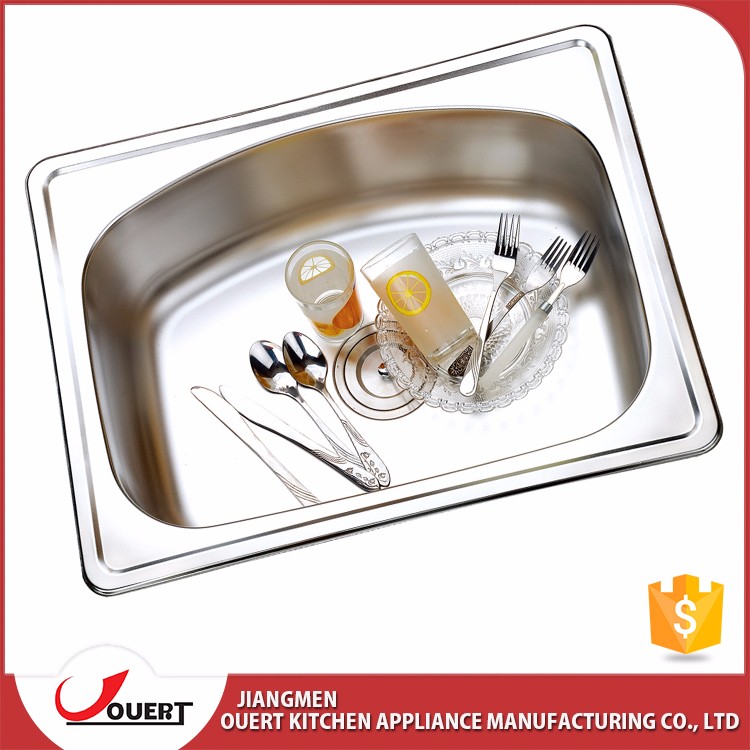 Different Types Free Standing 304 Ss Stainless Steel Kitchen Sink For Hotel