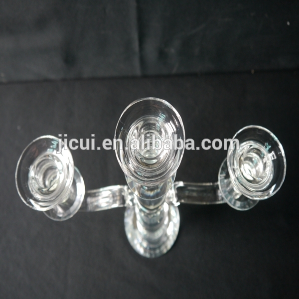 Transparent K9 Crystal Candle Holder,Crystal Beads Candelabra Crystal Candle Holder For Wedding Table Decoration