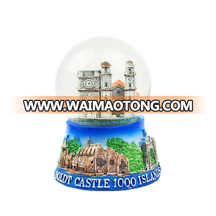 Resin souvenir of snow globe paris custom made snow globe souvenir