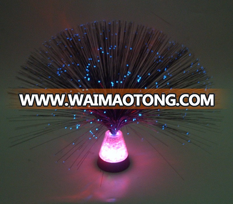 10.5" Wedding party decorative LED FIBER OPTIC color change table lamp