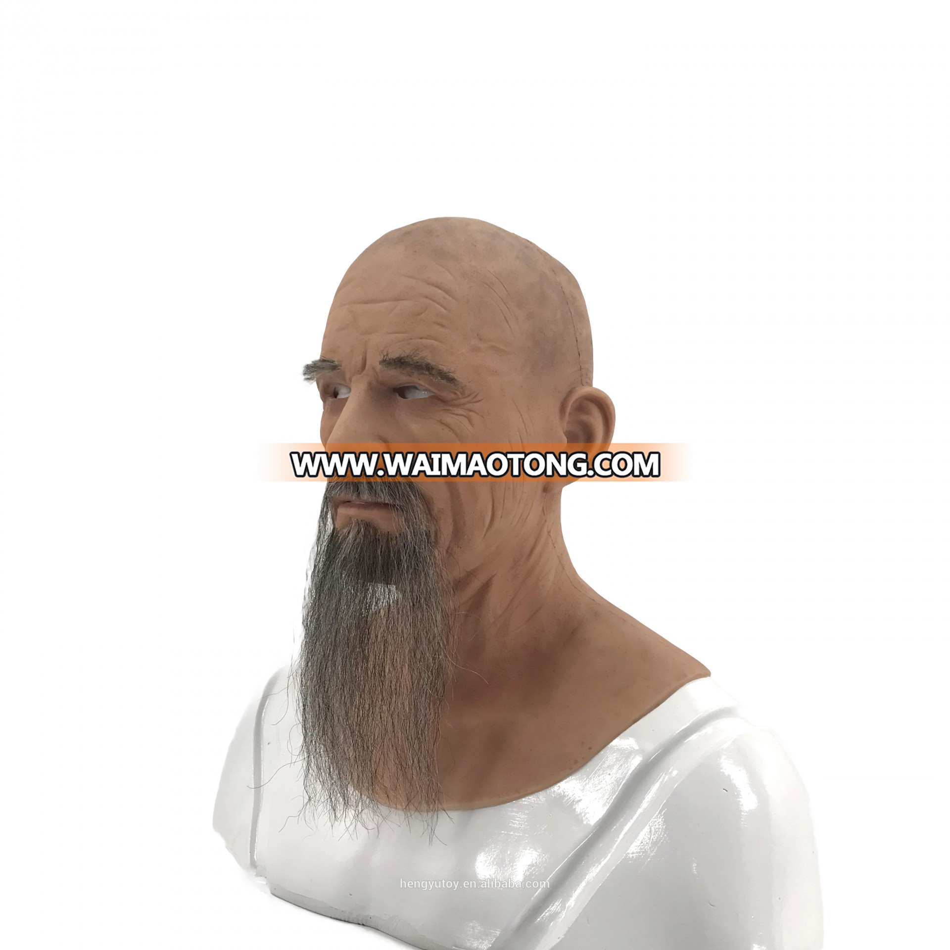 Party Cosplay Costume Old Man Mak Mask Silicone Crossresser Head Mask