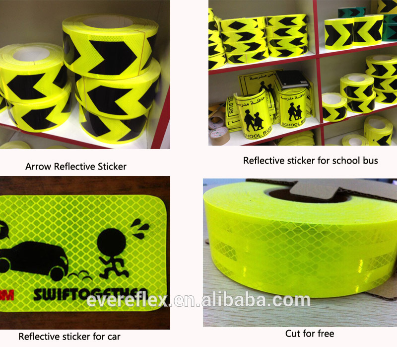 Fluorescent Lime Yellow Green Acrylic Reflective Sheeting