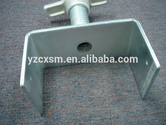 Steel Screw Thread Rod Adjustable Solid Base Jack U Head