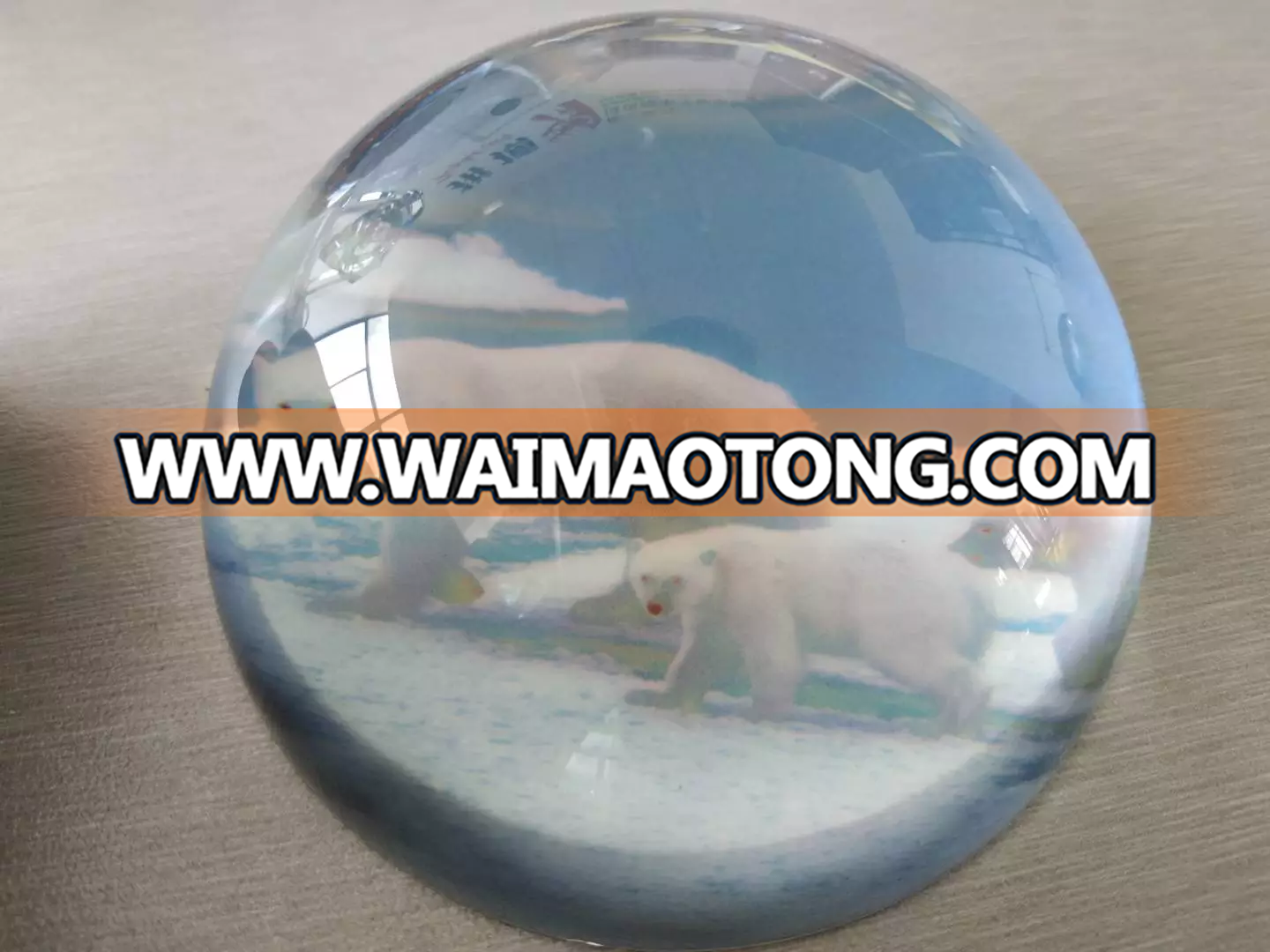 unique design cheap K9 crystal glass hemisphere paperweight