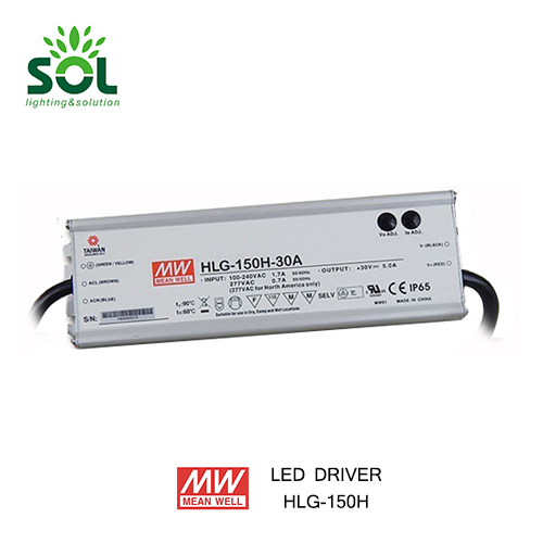 MW HLG-185H-30 Operates From 90~305VAC 185W 30V LED Driver