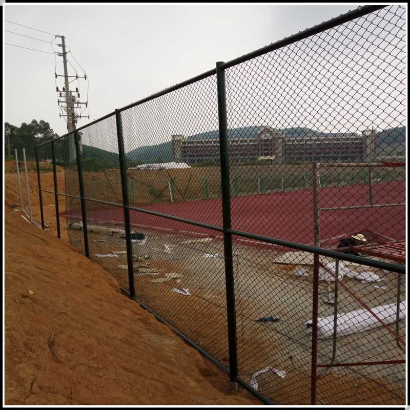 PVC-coated construction chain link fence