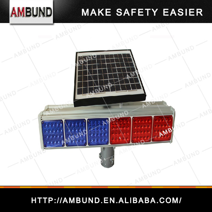 solar LED strobe light with Dry Battery for road safety