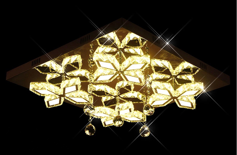 Modern bedroom LED crystal ceiling lamp