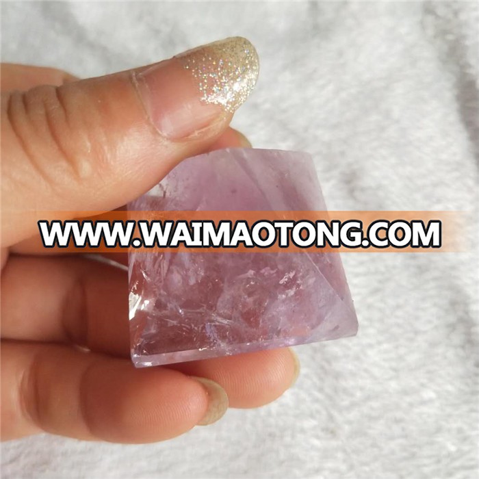 Flawless amethyst reiki pyramid for healing and metaphysical use