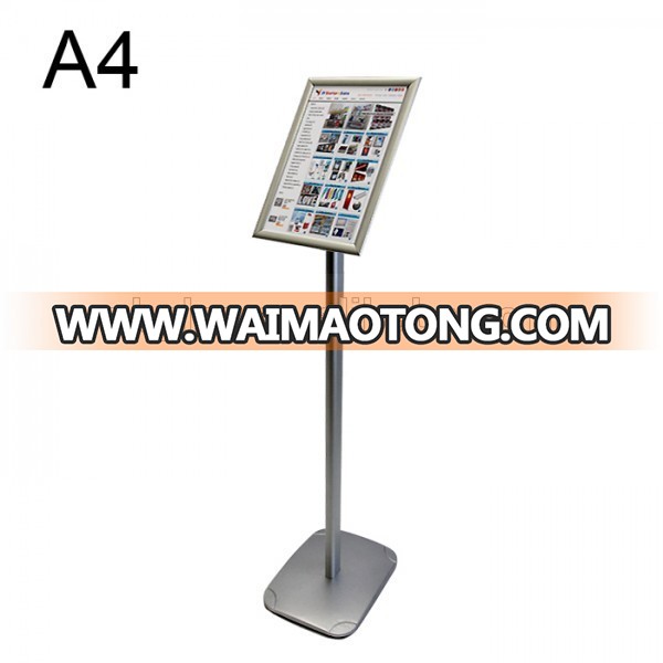 Aluminium poster stand a4 aluminum menu holder