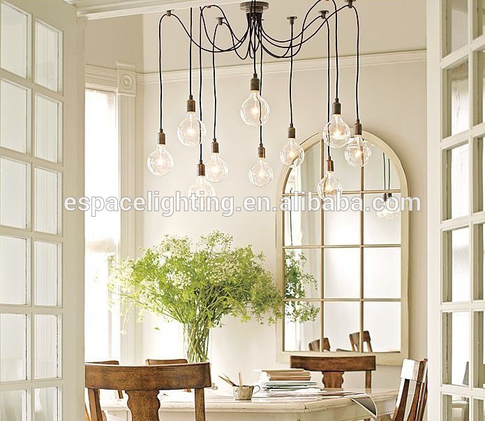 Simple life loft multi head fancy ceiling lights for restaurant