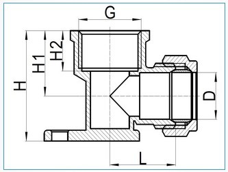 Idealflex High Quality Wall-plate Elbow Female Brass Fitting