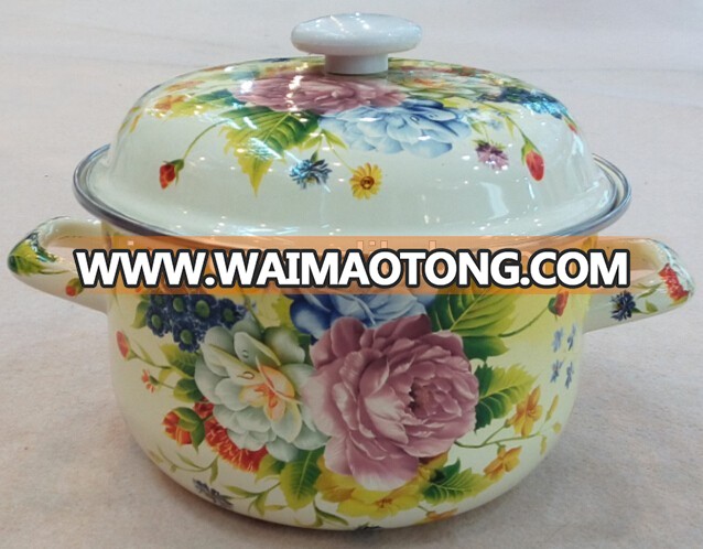 Enamel Casserole, Turkey Pot, 20cm Casserole