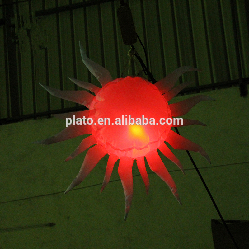 Advertising inflatable sun flower with colorful led for event decoration