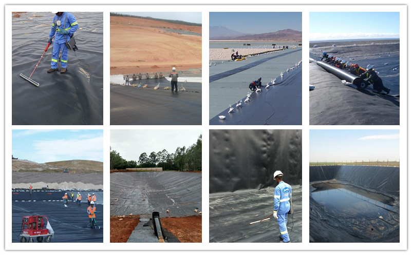 Cheap composite HDPE geomembrane price for fishing farm 650gsm