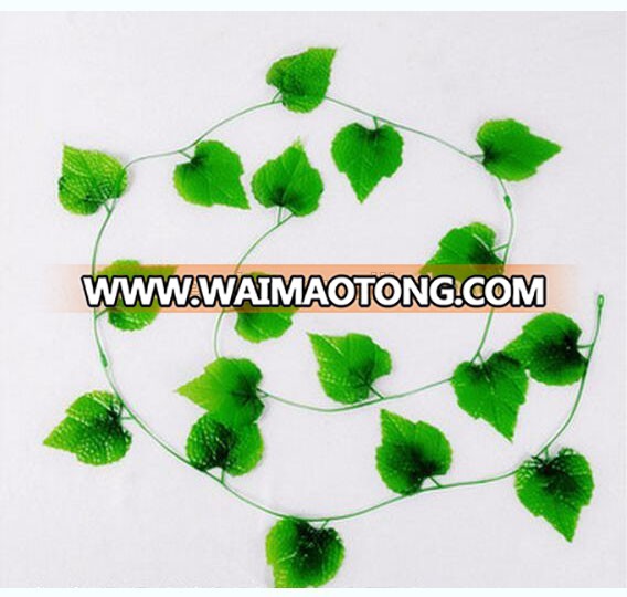 Artificial green grape leaves artificial decorative vines