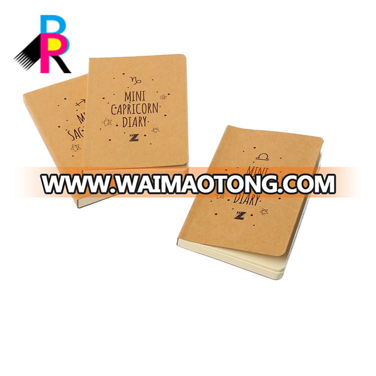 Customized drawing pad paper recycled kraft cover notebook