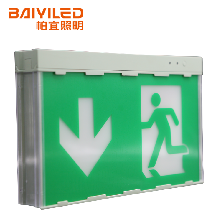 Factory price Automatic Box Battery Rechargeable Light Backup Way Out Exit Sign